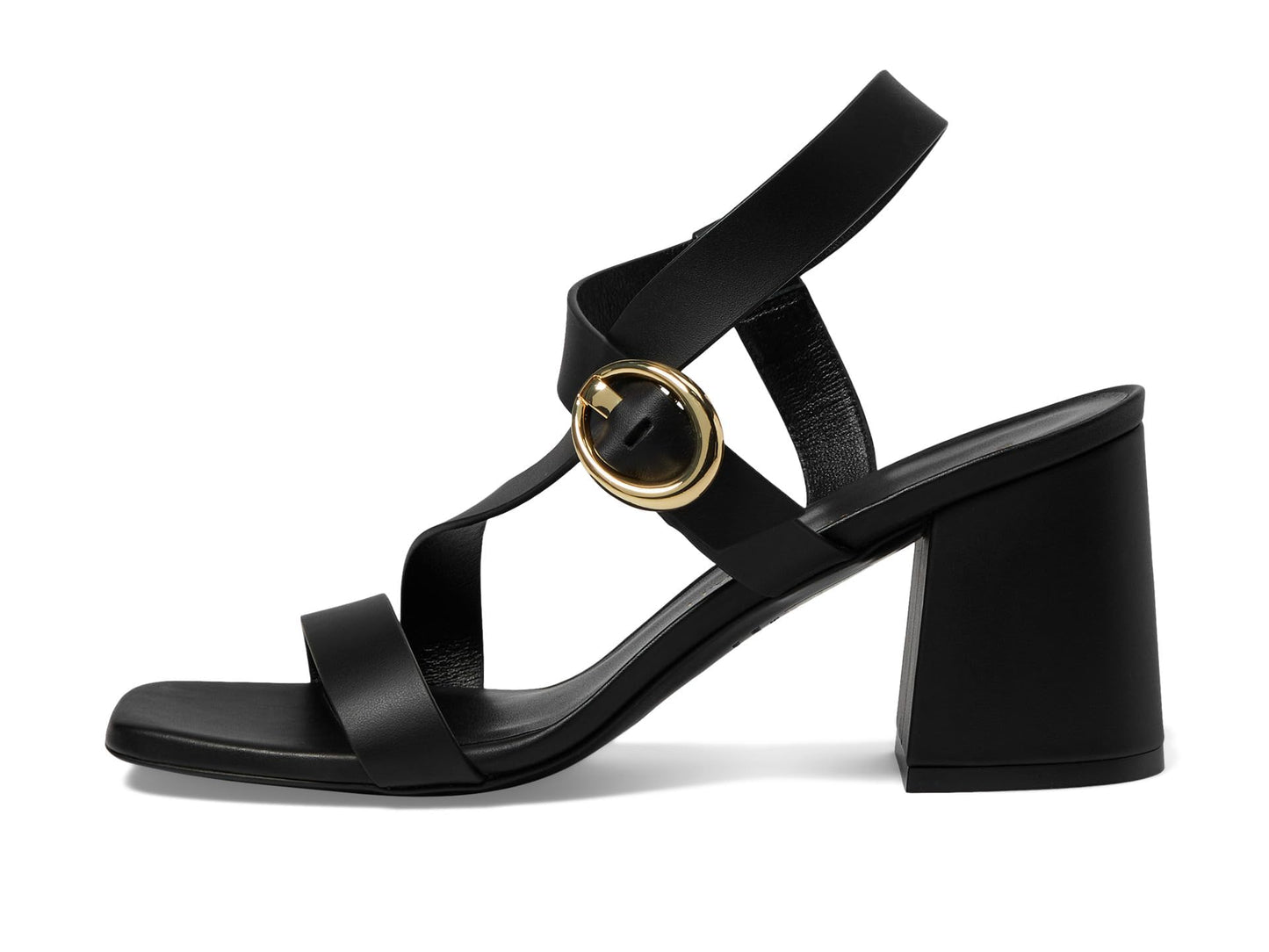 Stuart Weitzman Women's Benni 75 Sandal Pump, Black, 6.5