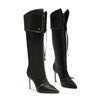 SCHUTZ Women's Arla Up Knee High Boot, Black, 8.5