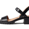 Madewell Cameron Lug Sandal - Nubuck Sandals for Women - Leather Upper with Ankle Strap Buckle Closure, Synthetic Outsole, and Round-Toe Sandals True Black 6 M
