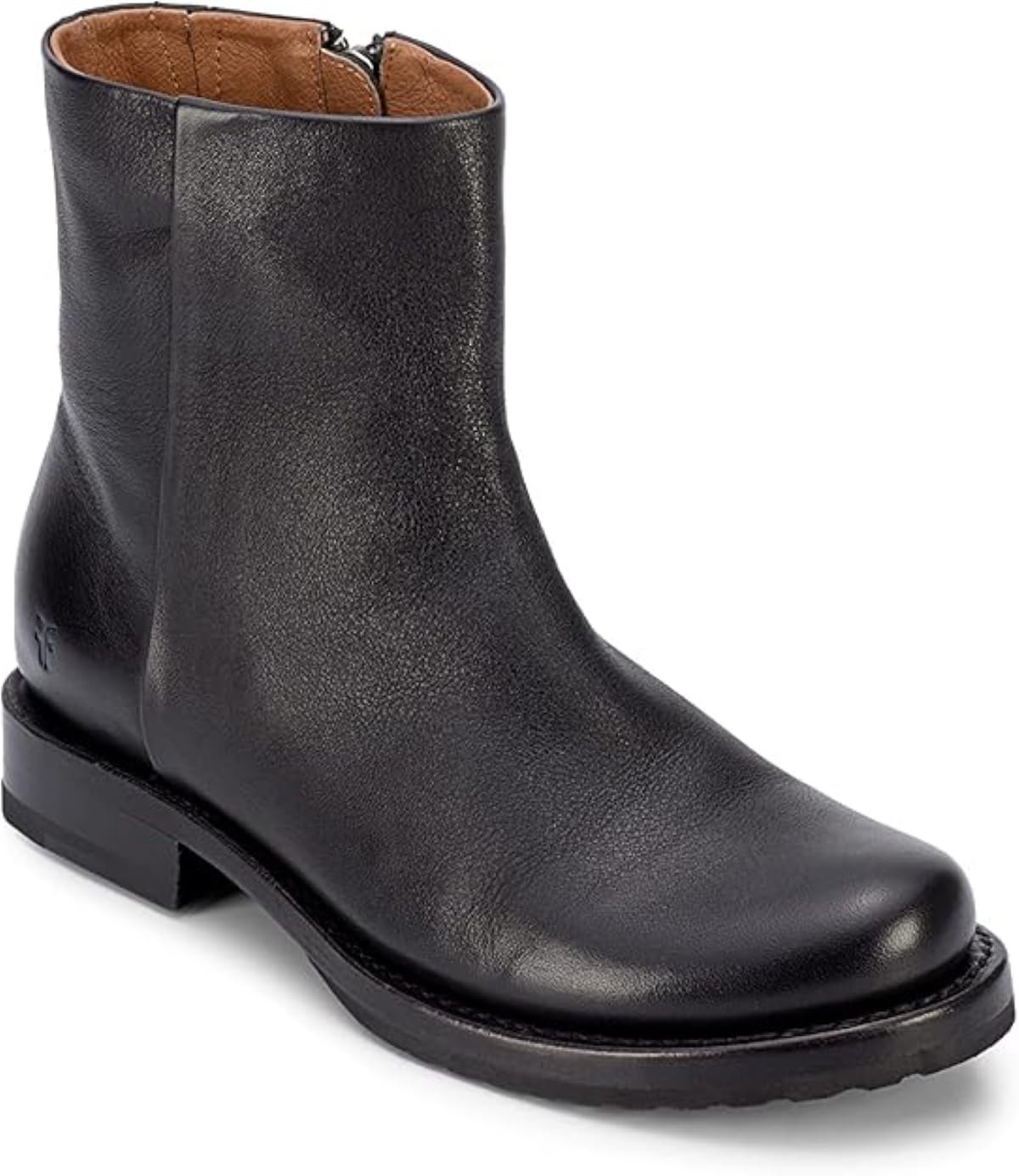 Frye Veronica Inside Zip Booties for Women - Premium Leather, Goodyear Welt, Leather Lining, Rubber Sole - 6' Shaft Height, Black (Pallio) - 7 M