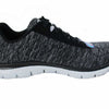 Skechers womens Flex Appeal 2.0 Sneaker, Black/White, 10 US