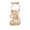SCHUTZ Aisha Cristal/Ouro/Ouro Claro Orchid 8.5 M