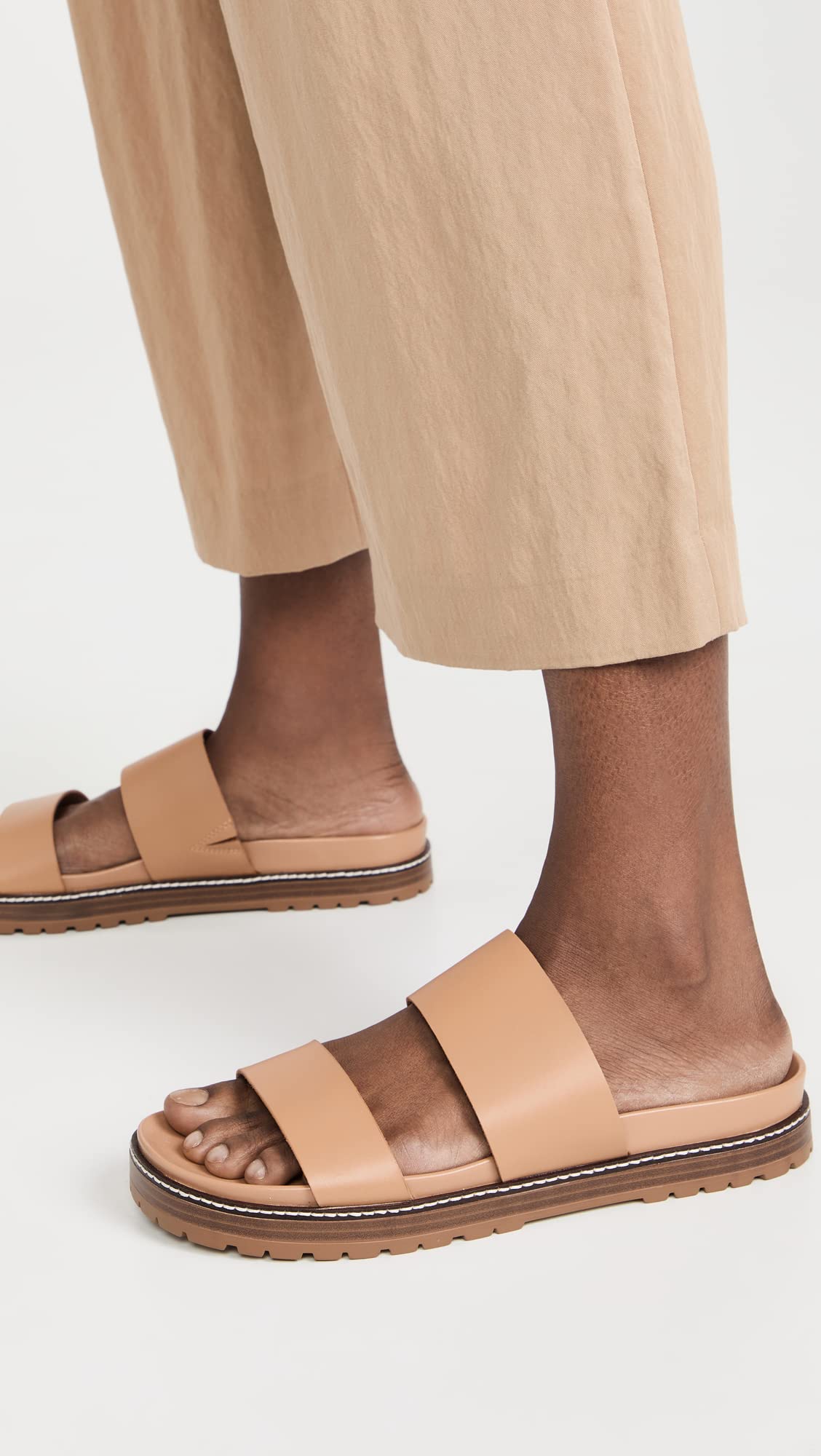 Madewell Women's Preston Sporty Slides, Desert Camel, Tan, 5.5 Medium US