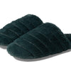 Madewell Quilted Scuff Slippers in Recycled Faux Fur Deep Forest 10 M