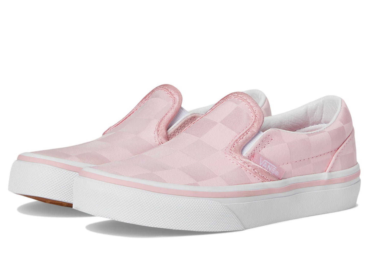 Vans Unisex Classic Slip-On Little Kid Satin Rose Pink/White 1.5 Medium