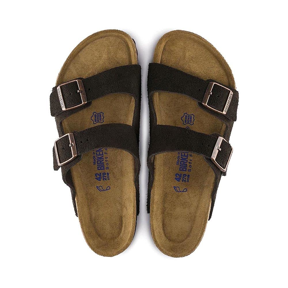 Birkenstock Unisex's Slippers, Brown Mocca Soft Footbed, 7.5 us
