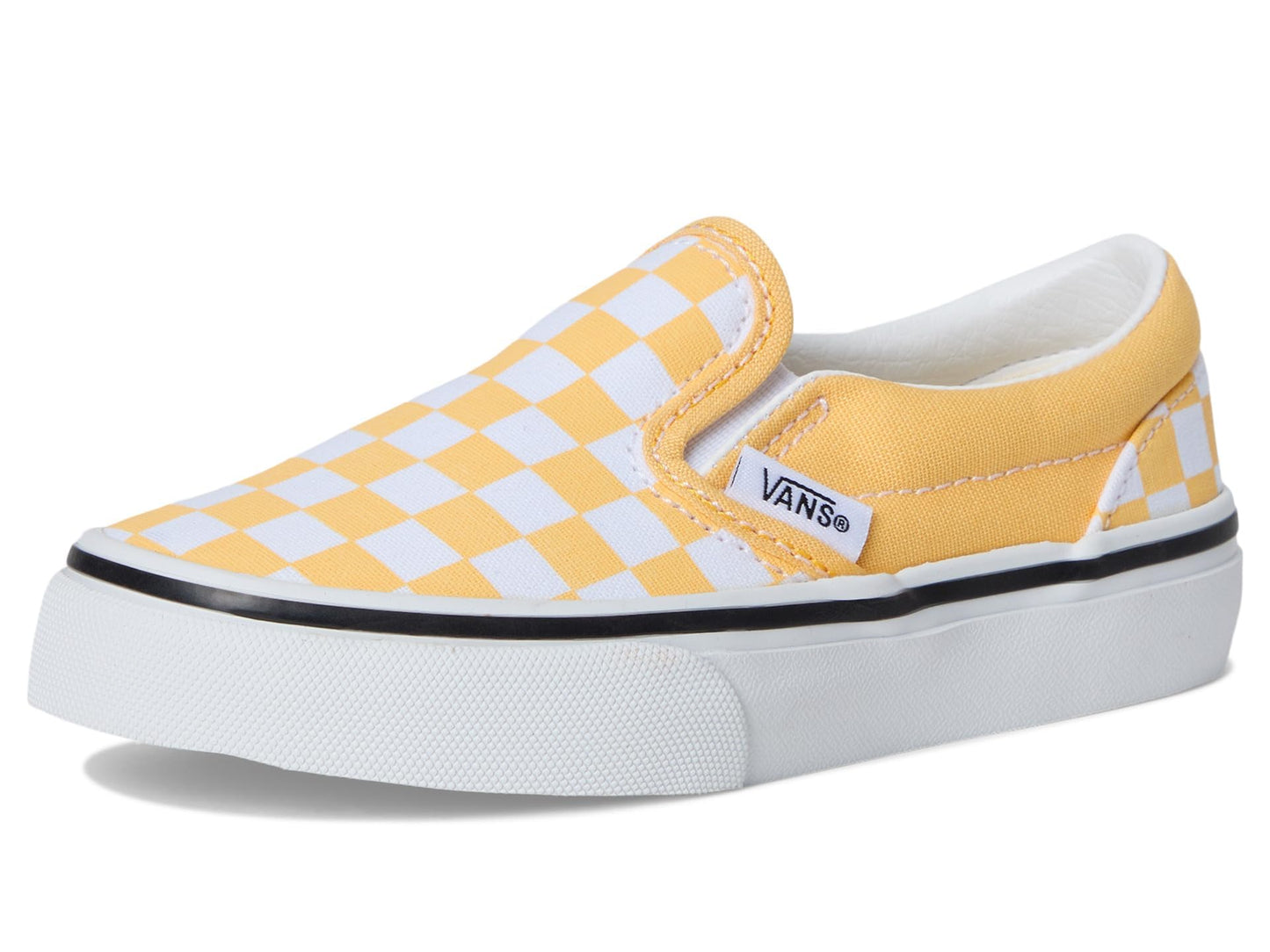 Vans Kids Unisex Classic Slip-on (Little Kid), Color Theory Checkerboard Banana Cream, 13 Medium