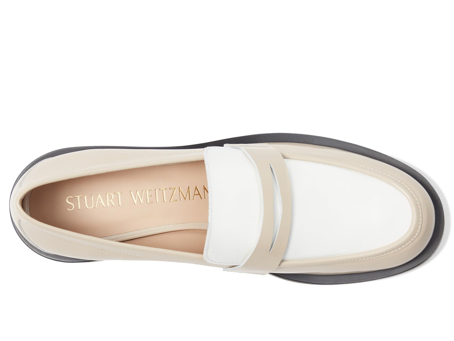 Stuart Weitzman Palmer Bold Loafer Dune/White 10 B