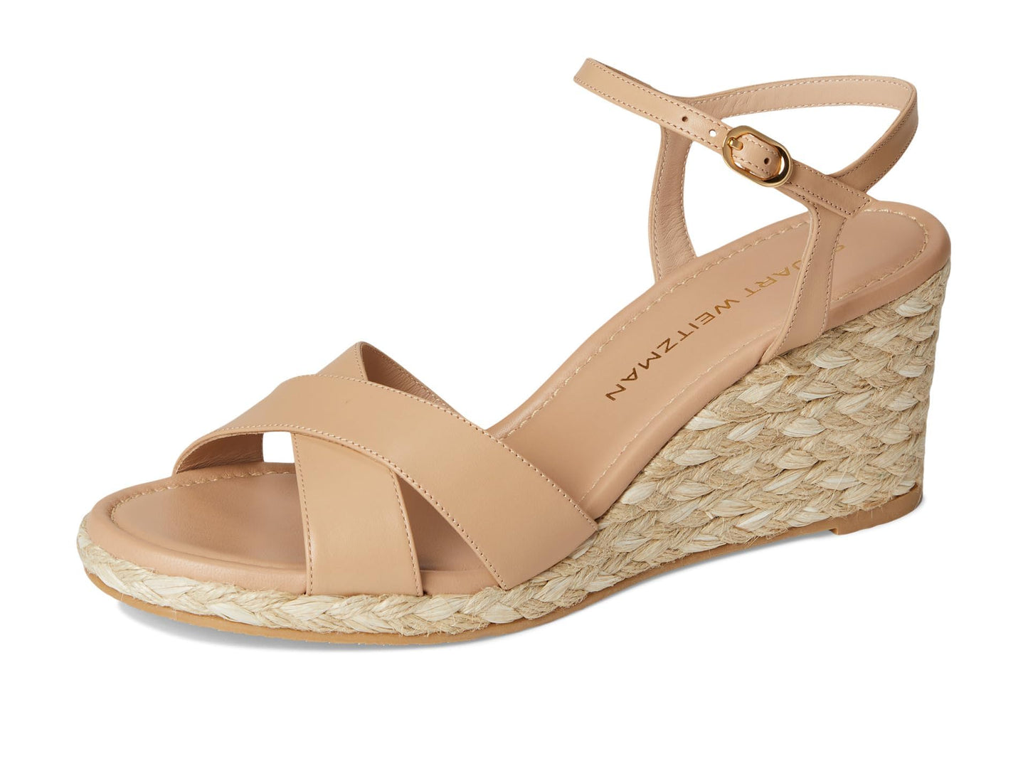 Stuart Weitzman Womens Dayna Espadrille Wedge Adobe/Natural 9 Medium