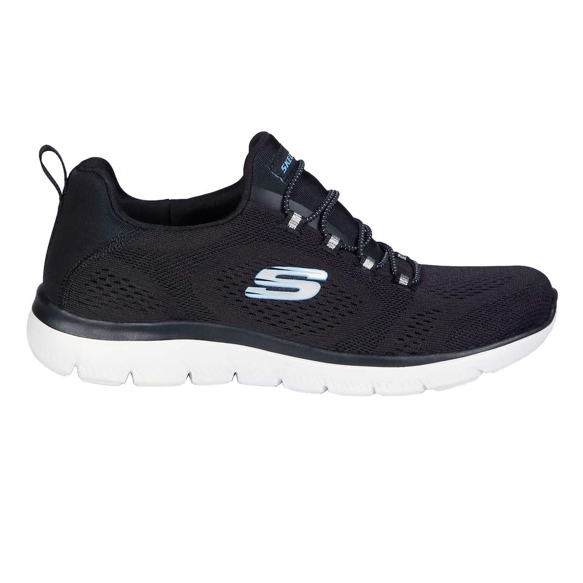 Skechers Ladies' Summit Slip-On Bungee Sneaker, Black, Size 6.5 M