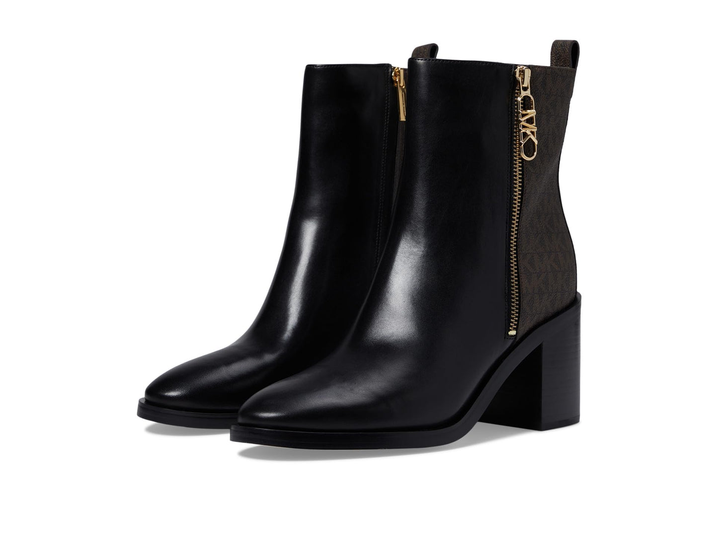 Michael Kors Regan Mid Bootie Black/Brown 9 M