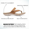 ABEO Oasis Thong Sandals For Women | Arch Support Sandals | Built-In Orthotic Insole | Plantar Fasciitis Pain Relief Almond, 10 Medium