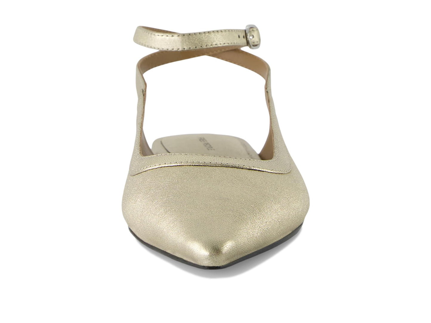 Free People Womens Jules Point Flat, Gold, 8 Medium