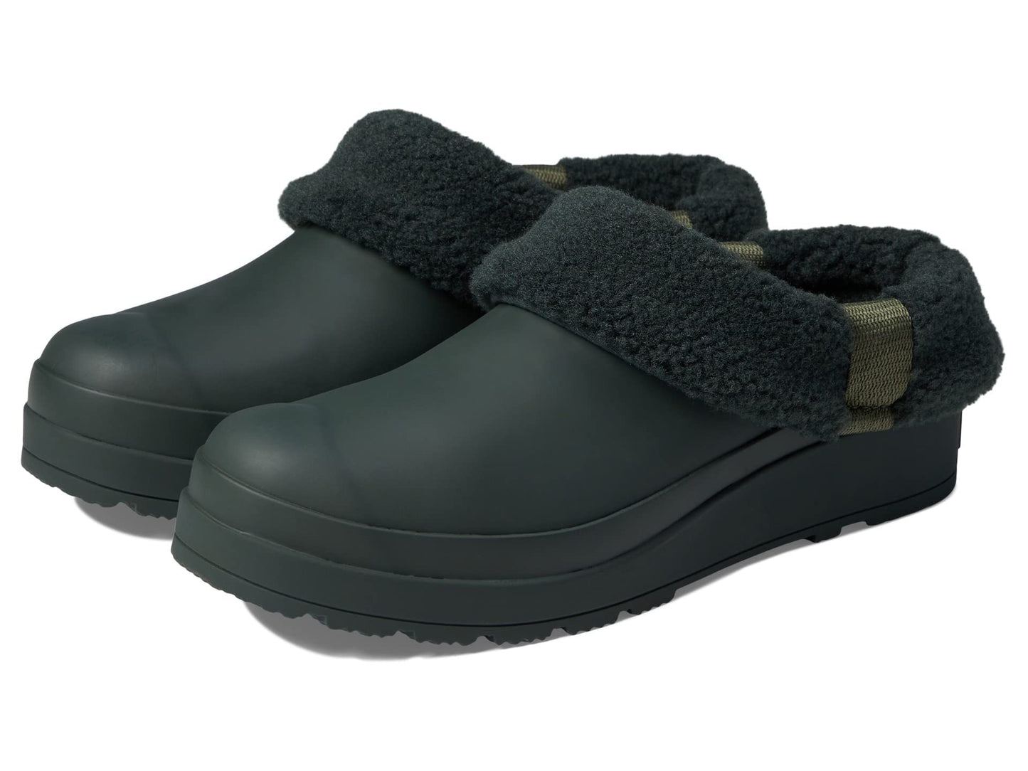 Hunter Play Sherpa Insulated Clogs for Women Offers Keep Your Feet Warm, Textile Lining and Insole, and Slip-On Style Arctic Moss 10 M