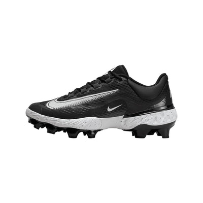 Nike Alpha Huarache Elite 4 Low MCS Men's Baseball Cleats (FD6221-003, Black/Dark Smoke Grey/White) Size 8