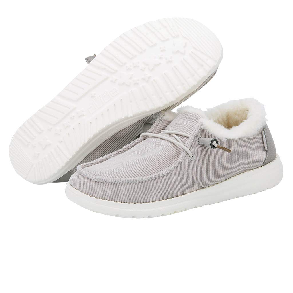 Hey Dude Women's Wendy Chambray | Women's Shoes | Women's Lace Up Loafers | Comfortable & Light-Weight, Grey, 12, Grey, 10 UK