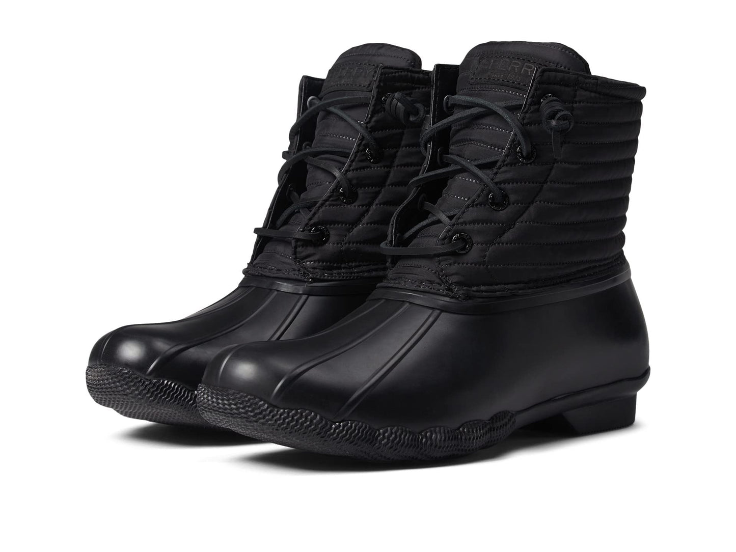 Sperry Saltwater Tall Buckle Nylon Quilt, Black, 12M