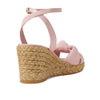 Stuart Weitzman Playa Espadrille Knot Wedge Ballet/Natural 9 B