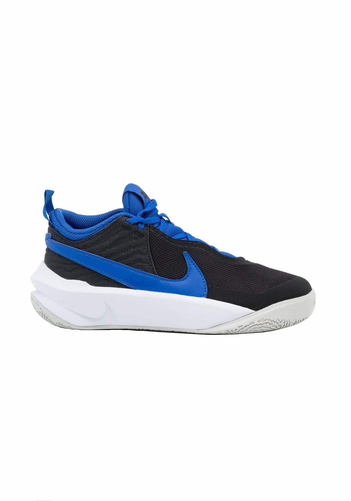 Nike boys Team Hustle D10 GS Basketball Shoe, Black/Game Royal-photon Dust, 5.5 Big Kid