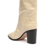 SCHUTZ Women's Maryana Block Boots, Egg Shell, Off White, 9 Medium US