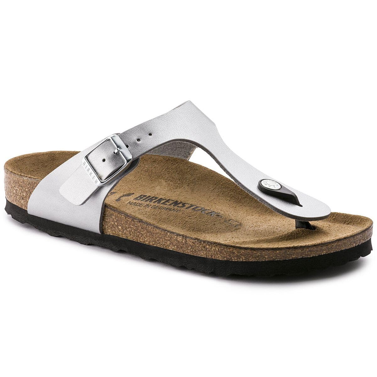 Birkenstock Gizeh - Silver Birko-Flor EU 36 Narrow