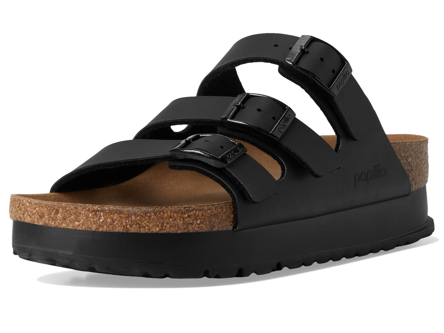 Birkenstock Female Papillio by Birkenstock Florida Platform - Vegan Black Women 7-7.5