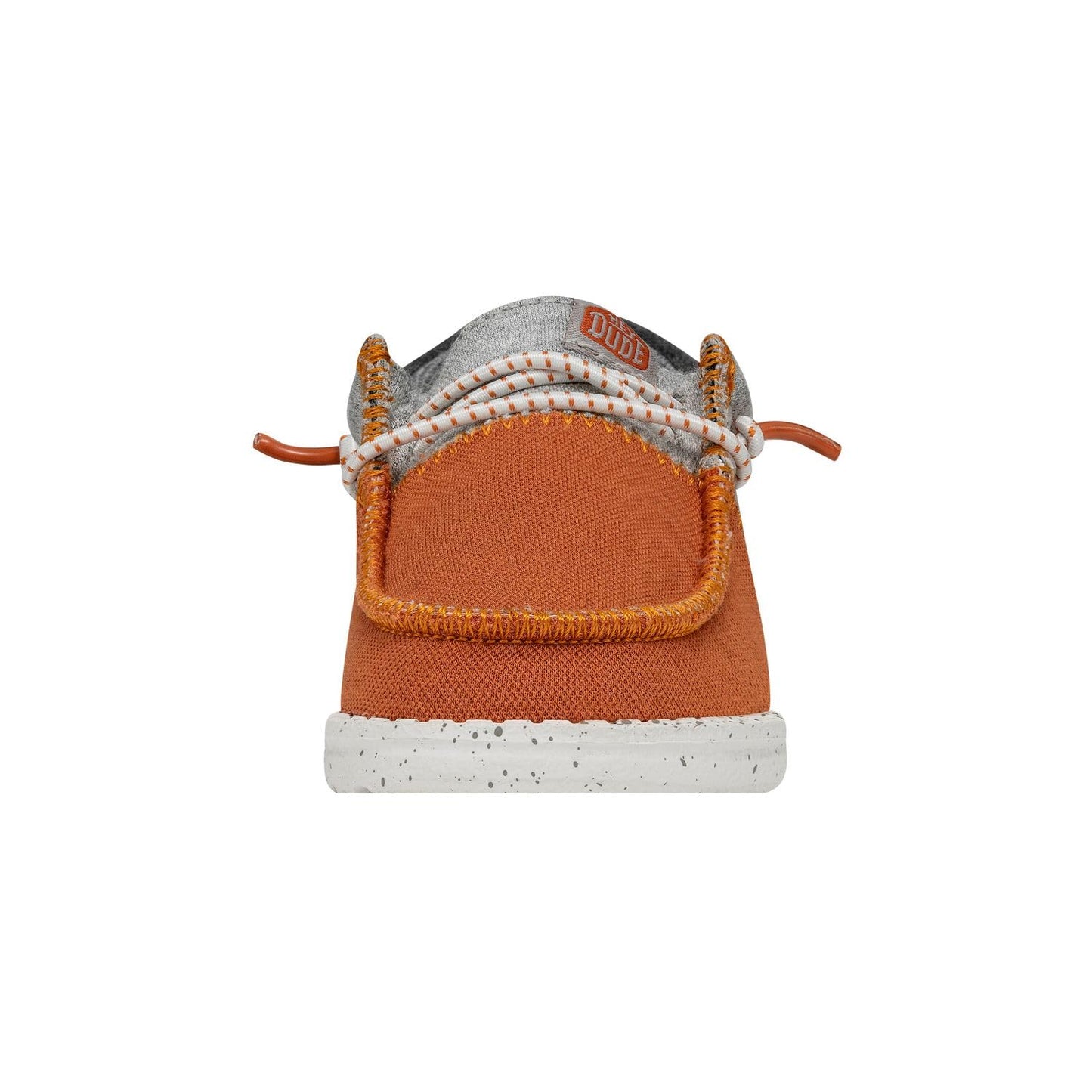 HEYDUDE Wally Youth Tri Varsity Orange Size J3 | Boy's Shoes | Boy's Slip On Loafers | Comfortable & Light-Weight