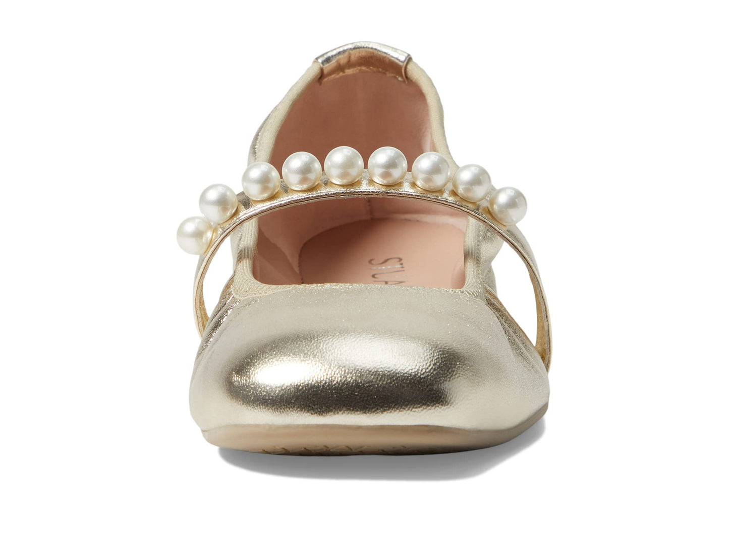 Stuart Weitzman Goldie Ballet Flat Light Gold 10 B