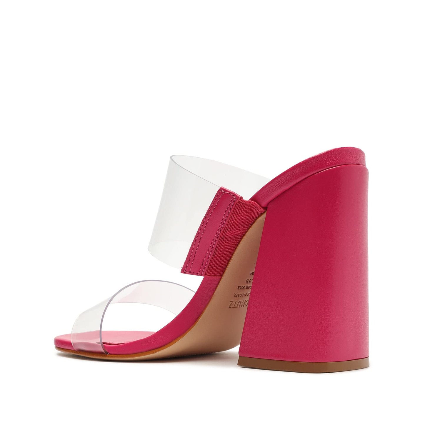 SCHUTZ Victorie High Block Transparente (Hot Pink) 7 M