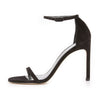 Stuart Weitzman Nudistsong Ankle Strap Sandal Black Suede 9.5 M