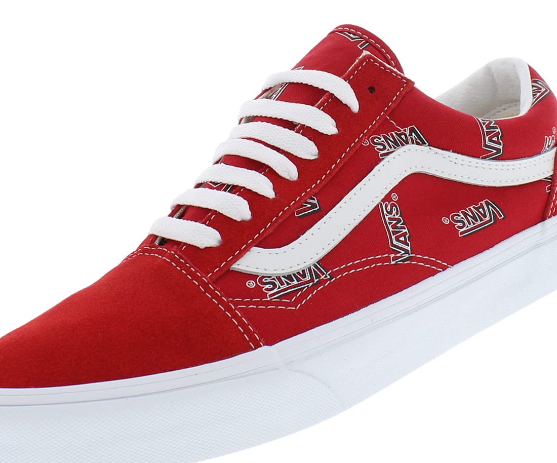 Vans Old Skool Mens Shoes Size 6.5, Color: Vans Misprint Red/White