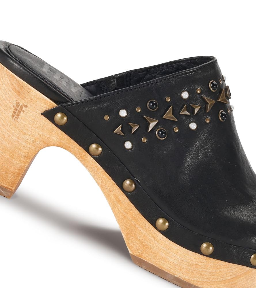 Frye Jessica Studded Clog Black 7.5 B (M)