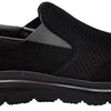 Skechers Men's Skechers Men's Flex Advantage Slip Resistant Sr Mcallen Slip on Work Shoe, Black/Charcoal, 8