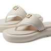 Coach Sylvie Leather Sandal Chalk 9 B (M)