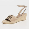 Tory Burch Women's INES Wedge Espadrilles 50mm, Ceramic Taupe, 6.5 Medium US