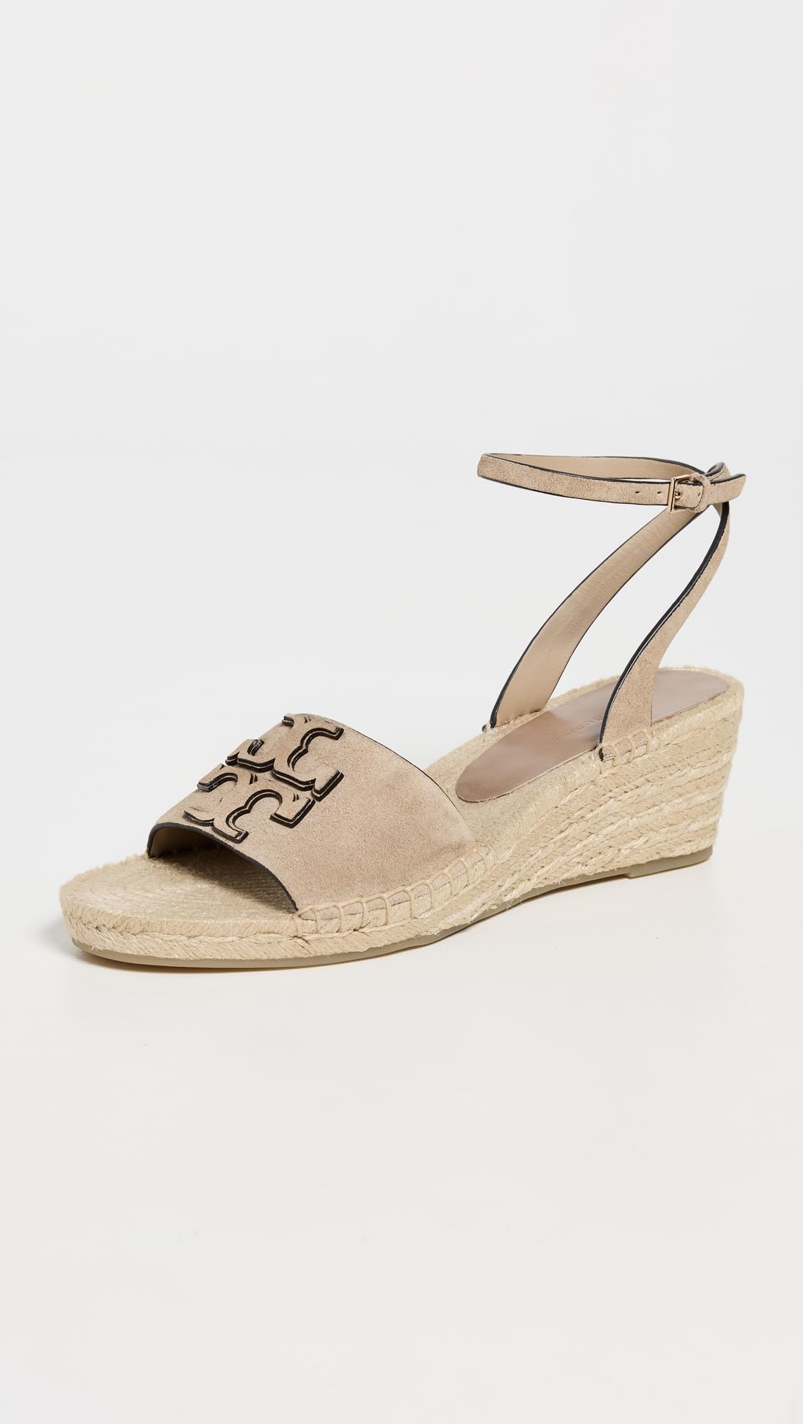 Tory Burch Women's INES Wedge Espadrilles 50mm, Ceramic Taupe, 6.5 Medium US