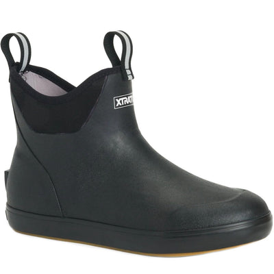 Xtratuf Men's 6 in Ankle Deck Boot, Black, Size 14(M)