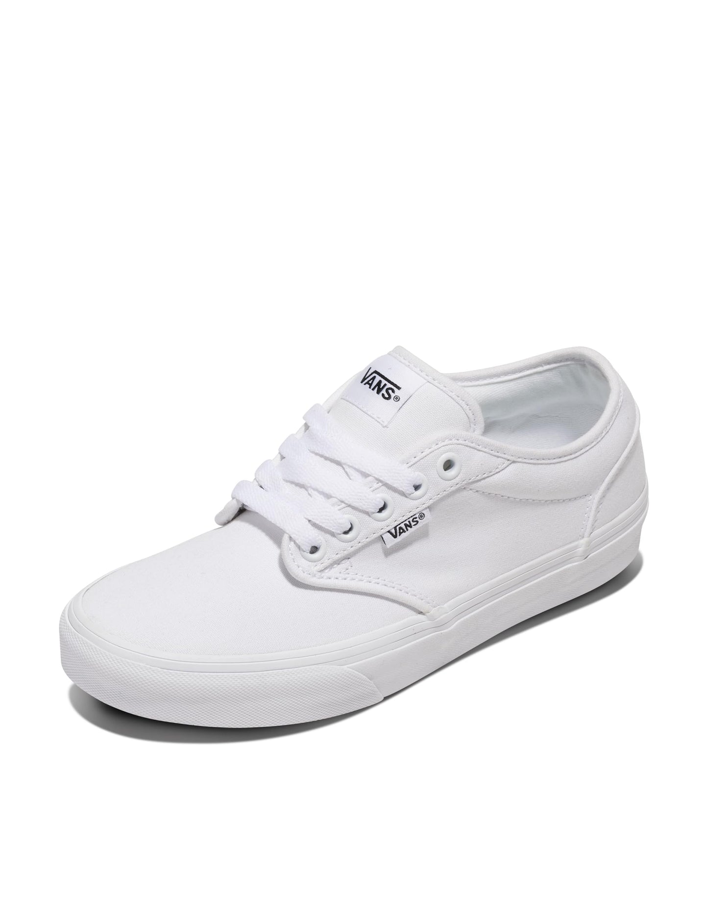 Vans Women's Atwood Shoe - Low-Top Fashion Sneakers for Work & Everyday Wear. Canvas White. 5