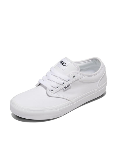 Vans Women's Atwood Shoe - Low-Top Fashion Sneakers for Work & Everyday Wear. Canvas White. 5