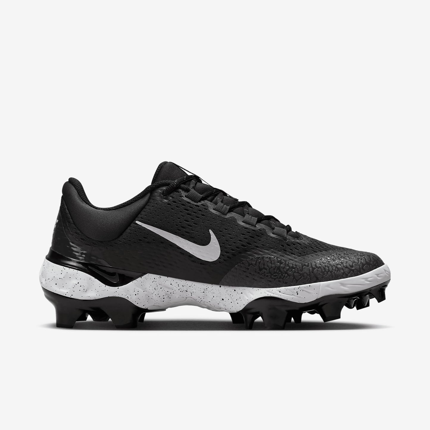 Nike Alpha Huarache Elite 4 Low MCS Men's Baseball Cleats (FD6221-003, Black/Dark Smoke Grey/White) Size 8