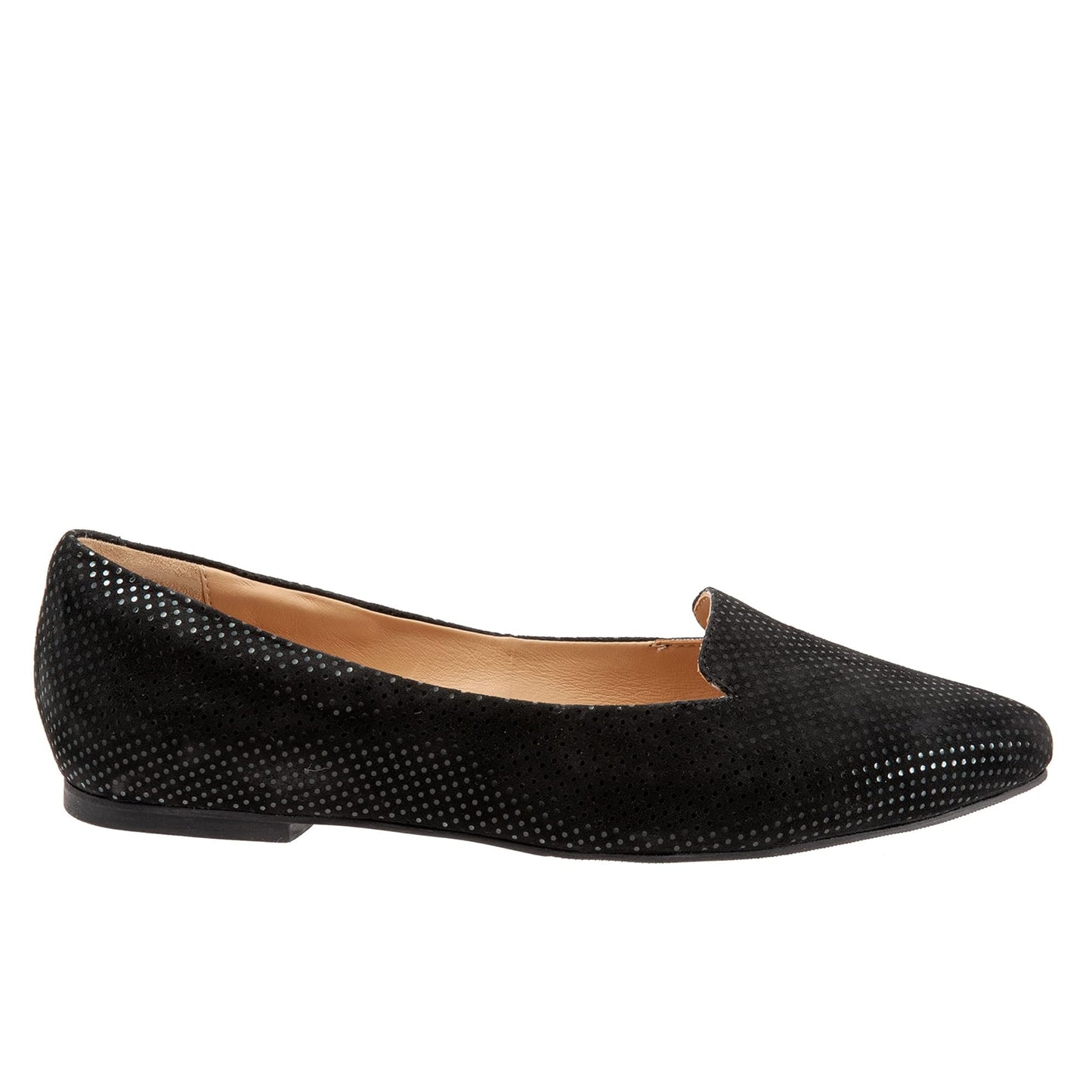Trotters Harlowe Black Dot Suede 12 N (AA)