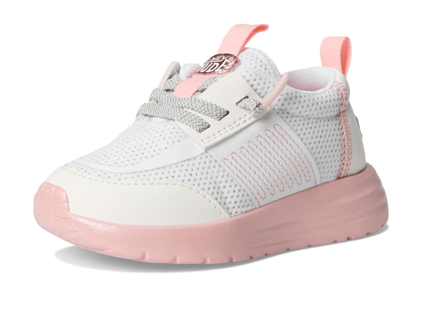 HEYDUDE Kids Womens Sirocco Play Pearl Ombre (Toddler) White/Pink 6 Toddler M