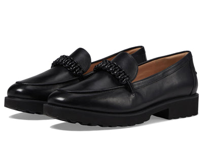Cole Haan Womens Greta Loafers, Black Leather, 10 Medium