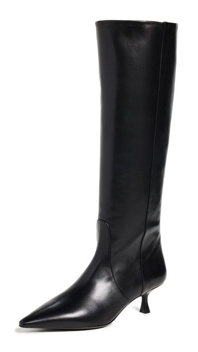 Stuart Weitzman Women's Naomi Boots 50mm, Black, 8.5 Medium US