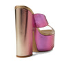 Stuart Weitzman Miami Sohigh 145 Platform Slide Hot Pink Multi 7.5 B