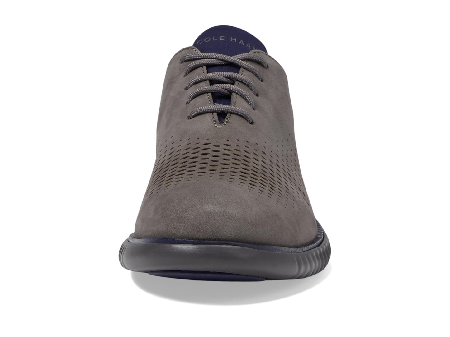 Cole Haan Men’s Shoes - 2.Zerogrand Casual Lightweight Leather Laser Wingtip Oxford, Tornado Nubuck/Pavement, 11-W US