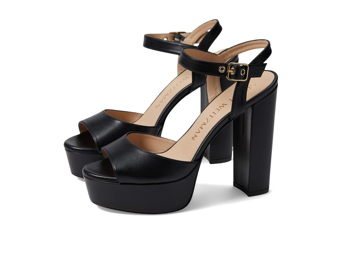Stuart Weitzman Ryder 95 Platform Sandal Black 9 B