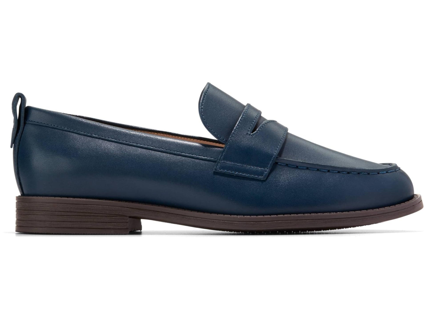 Cole Haan Women's Stassi Penny Loafers, Blue Wing Teal Leather, 8 C Medium