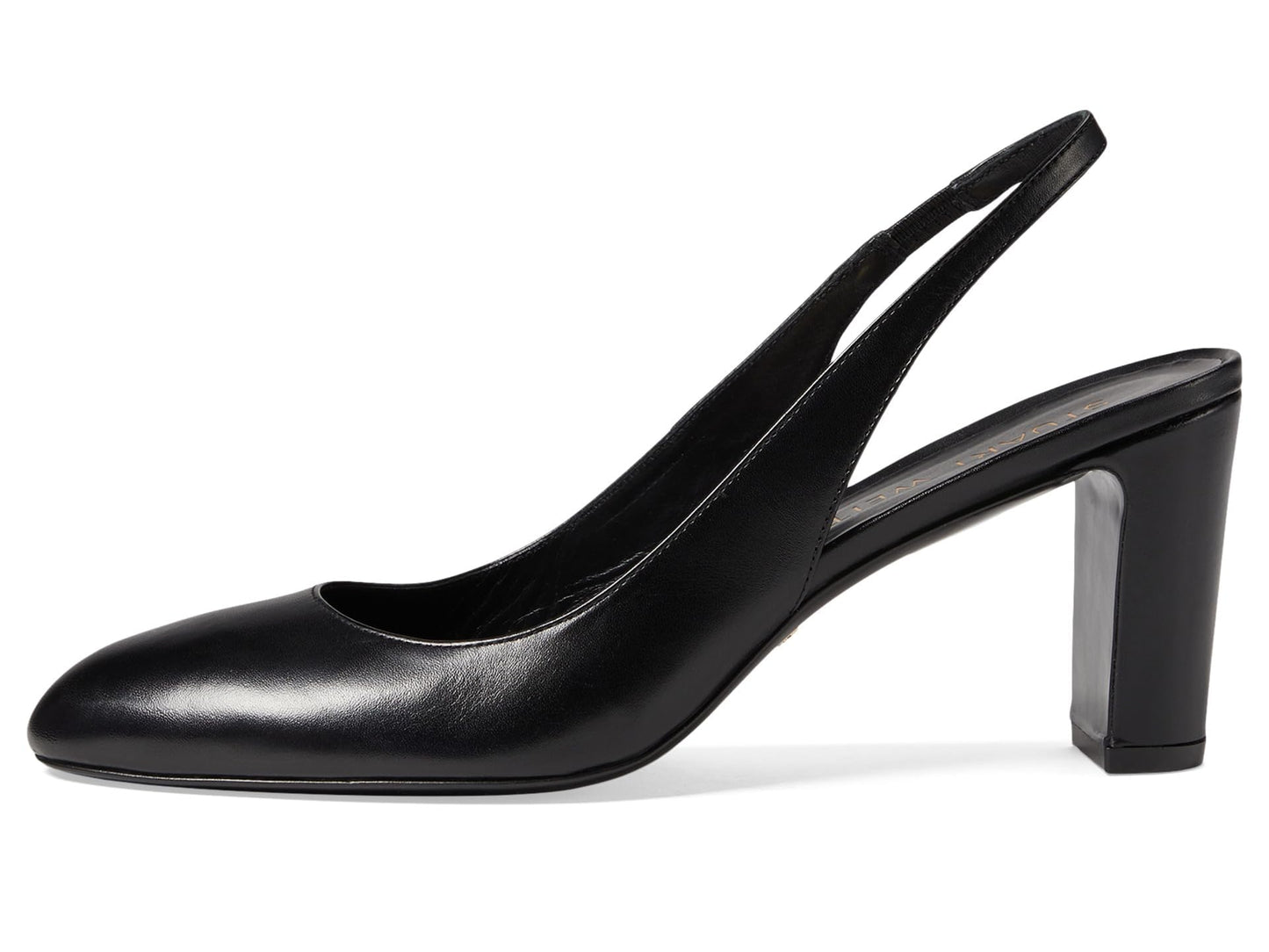 Stuart Weitzman Women's Vida 75 Slingback Pump, Black, 10