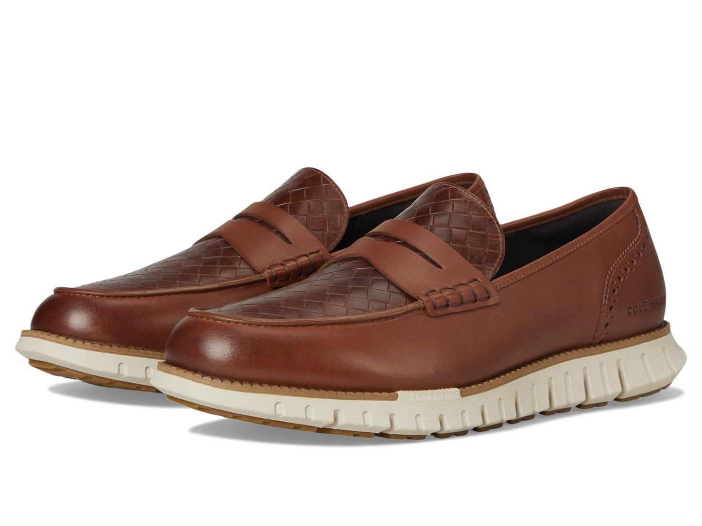 Cole Haan Men's Zerogrand Remastered Penny Loafers, Woodbury Stamped/Ancient Scroll, 9-M US